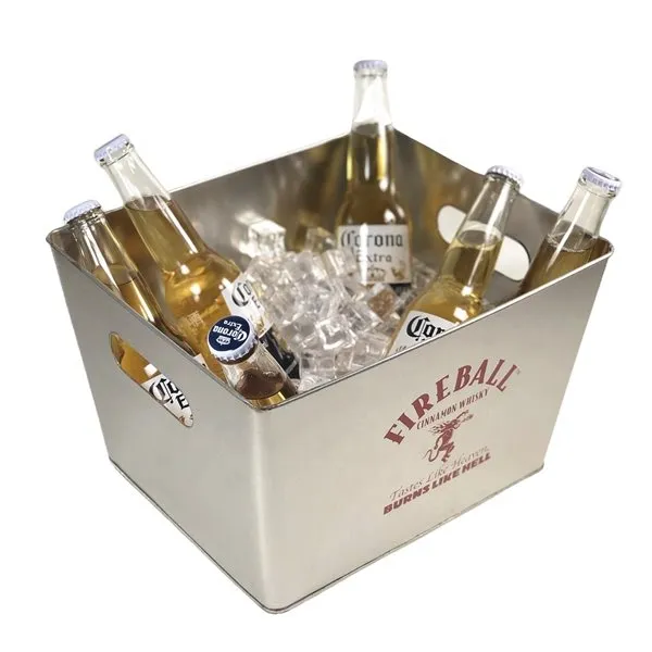 Galvanizovaný kovový kbelík ledu