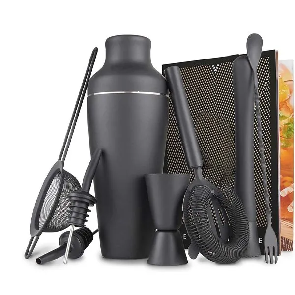 Matná černá barmanská sada