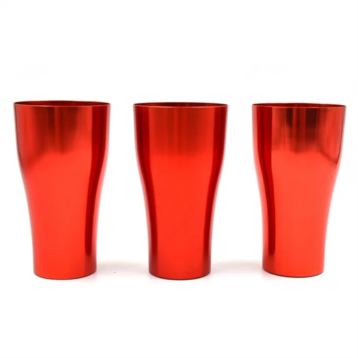 Červený 16oz Quick Cool hliníkový pohár