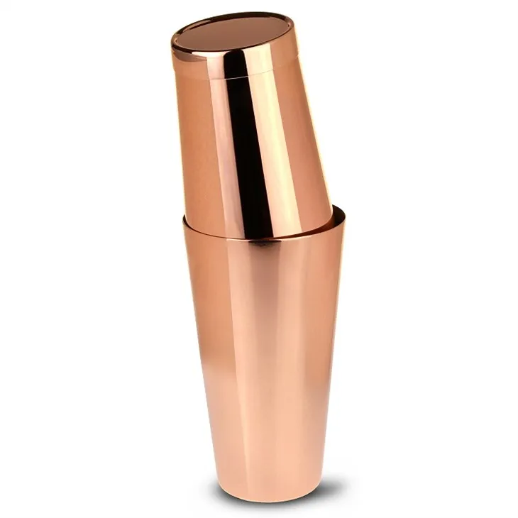 Rose Gold kovový Boston Shaker