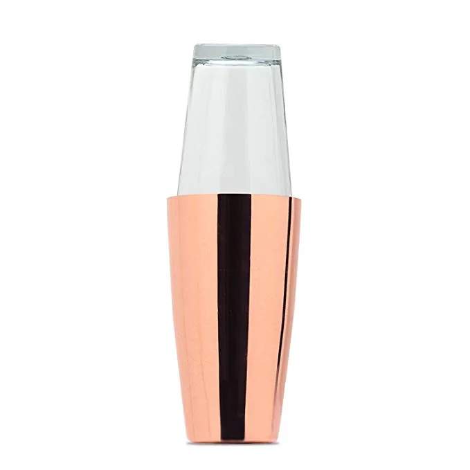 Nerezový šejkr na Martini s brýlemi